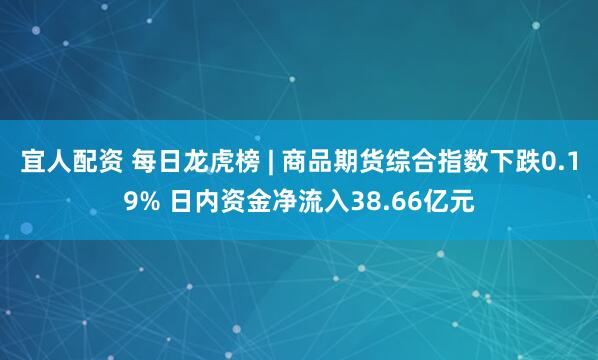 宜人配资 每日龙虎榜 | 商品期货综合指数下跌0.19% 日内资金净流入38.66亿元